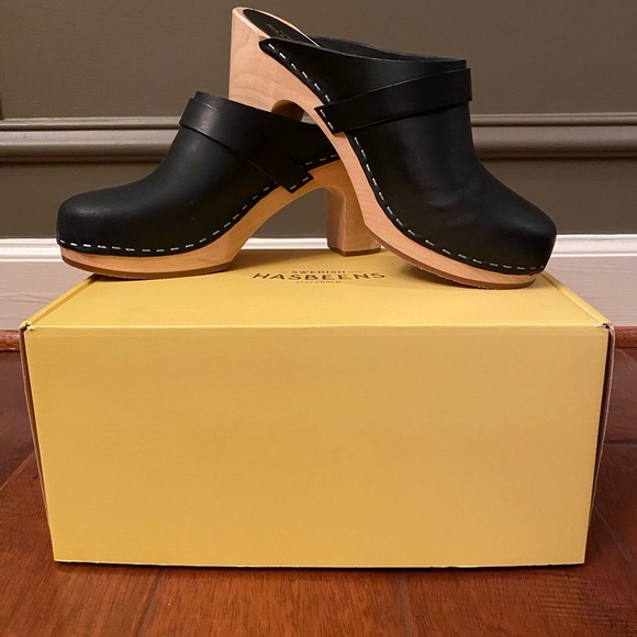 Swedish Hasbeens clogs. Size 39. Black. Worn 2-3 times - Picture 2 of 4